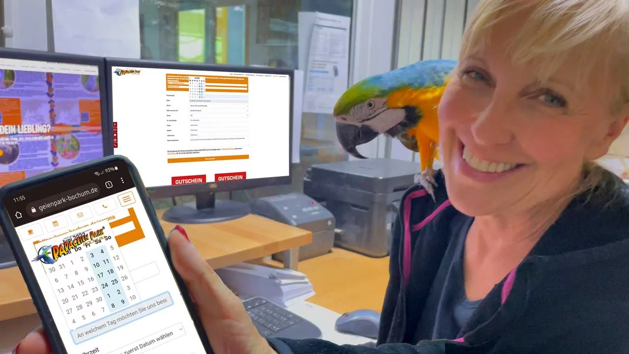 VIDEO: Online-Reservierung für's Papageien-Café